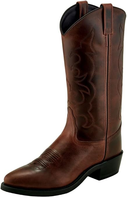 OLD WEST Men's Cowboy Work Boots, Color: Brown, Size: 7, Width: D (TBM3012-7)