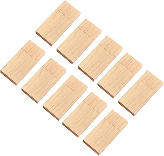 10 Pack USB Flash Drive Storage Stick,Wood USB Disk Memory Stick (2.0 16GB, Maple Wood)