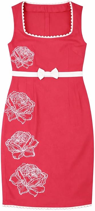 Pink with White Flowers Hot to Trot Dress from Sourpuss Clothing