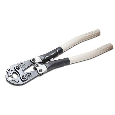 Burndy MD6 Hytool Hand-Operated Crimper with "BG" and "D3" Grooves, 9000 lbs Crimp Force, 25-3/8" Length