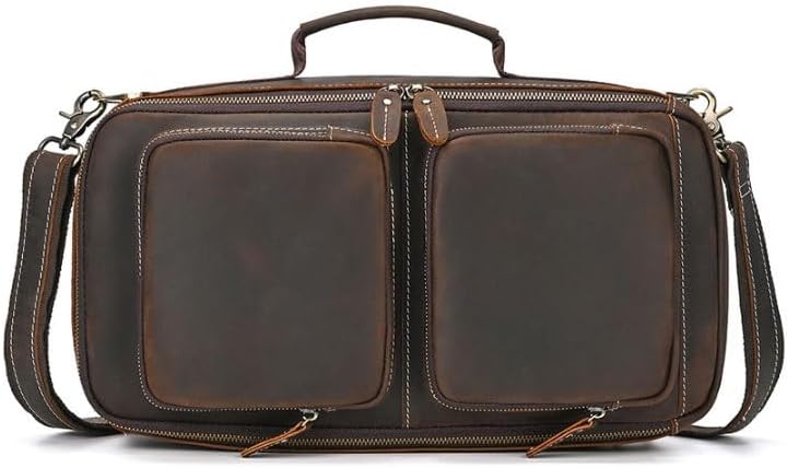Large Capacity Chest Bag Single Shoulder Men's Cross body Genuine Leather Travel