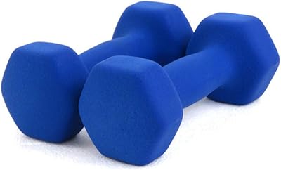 Neoprene Dumbbell Home Exercise Arm Hand Weights Pilates Dumbbells in 1kg to 5kg Sold As A Pair for Men Women Weights Home Gym Strength Exercise