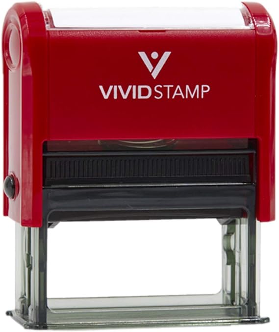 Sign HERE Self Inking Rubber Stamp (Red Ink) - Medium