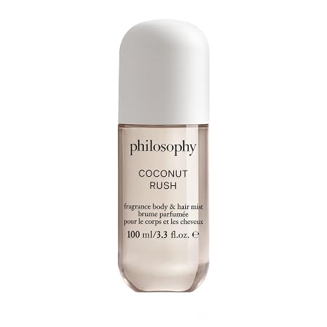 philosophy hair and body mists long-lasting fragrance mists for women with skin-loving ingredients hydrates & refreshes for 24 hours vanilla, pistachio & coconut scent options