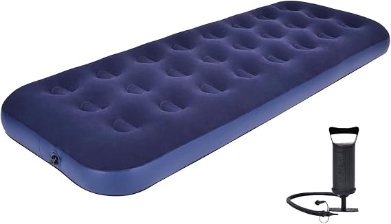 Single Inflatable Bed - Durable Design Inflatable Bed, Air Pump Gift, Easy Installation Sleeping Mat, Lightweight and Easy to Carry, Durable Camping Home Office Single Inflatable Bed Sleeping Mat