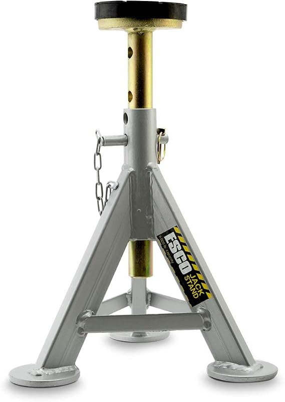 ESCO 10498 Jack Stand, 3 Ton Capacity, Silver, 21.5"