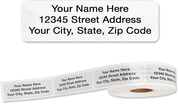 Colorful Images Return Address Mailing Labels, 3/4" x 2 1/2" | Clear, Self-Adhesive, With Dispenser, Customize with Name & Shipping Address