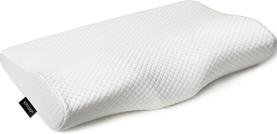 EPABO Contour Memory Foam Pillow Orthopedic Sleeping Pillows, Ergonomic Cervical Pillow for Neck Pain - for Side Sleepers, Back and Stomach Sleepers, Free Pillowcase Included (Firm & Standard Size