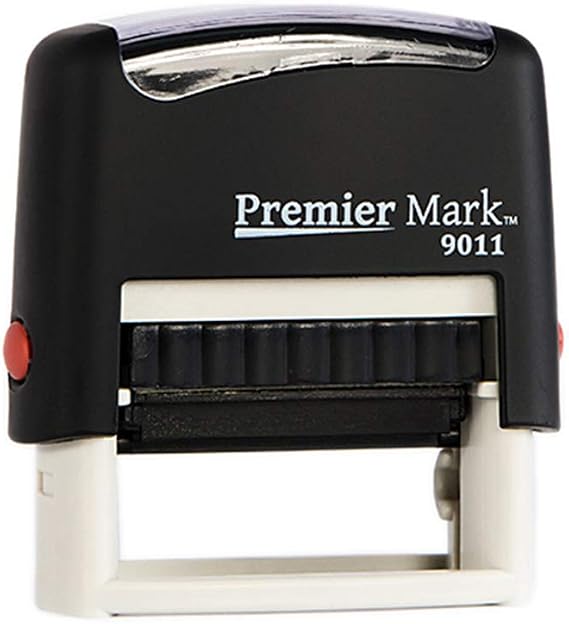 Custom Designer Self Inking Rubber Stamp (Black Mount)