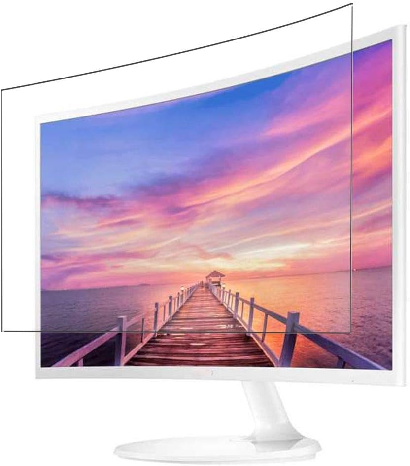 Puccy 2 Pack Anti Blue Light Screen Protector Film , compatible with Samsung Curved C27F391  C27F391FHN  C27F391FHM  C27F391FHC  C27F391FH  C27F391FW  LC27F391FHNXZA 27" Display Monitor TPU Guard （ Not Tempered Glass Protectors