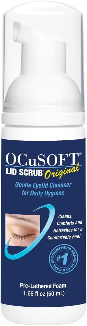 OCuSOFT Original Foaming Eyelid Cleanser - Mild Instant Foam to Remove Oil, Dust, Pollen & Makeup - 1.68 fl oz