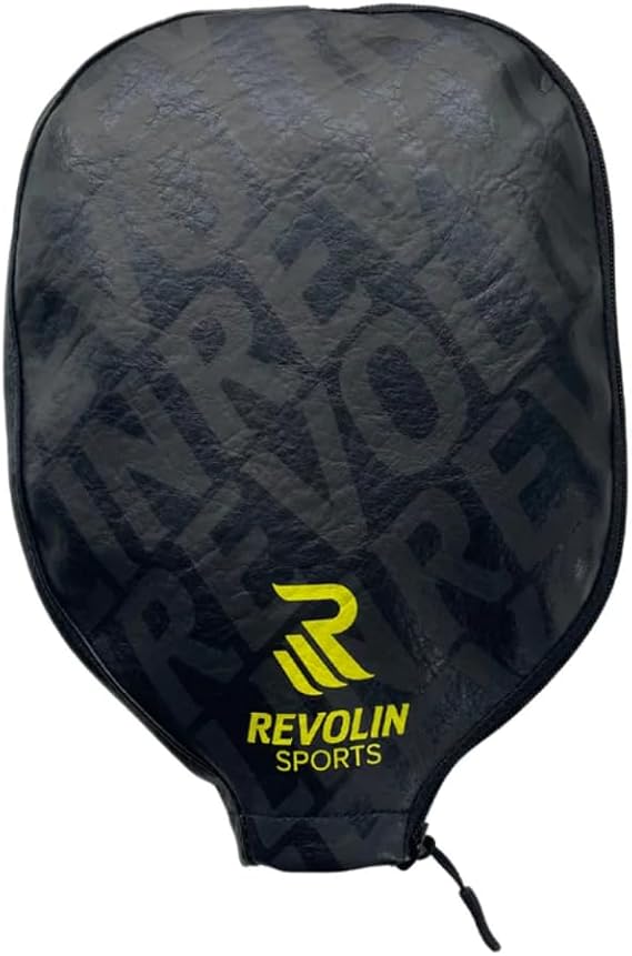 Vegan Leather Pickleball Protective Paddle Cover Fits Standard & Elongated Paddles, Water-Resistant, Lightweight