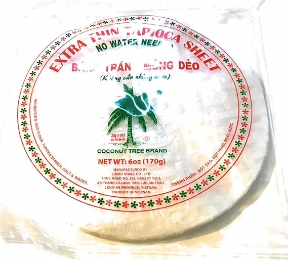 Extra Thin Tapioca Sheet - Banh Trang Mong Deo Khong Can Nhung Nuoc 6 oz