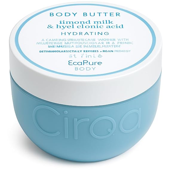 Ciroa, ALMOND MILK & HYALURONIC ACID, BODY BUTTER, 15.8 oz (450gr) Hydrating, (Pack of One)