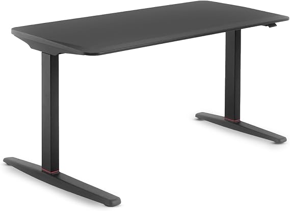 U-DO Sit&Stand Yükseklik Ayarlı Standart Kontrol Panelli Çalışma Masası - HDF Toz Boya, Siyah