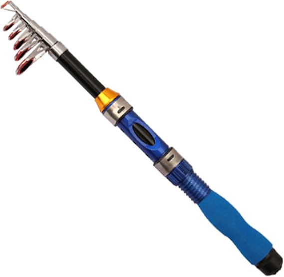 Spinning Carbon Fishing Rod 1.0-2.3M, Portable Telescopic Hand Pole Mini Tackle Rod Rod &Reel Combos