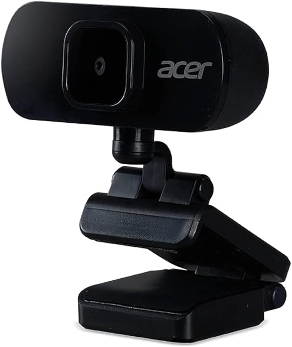 acer Full HD USB Streaming 2MP Webcam | 1080P HD | 360 Rotation | Digital Microphone | Plug & Play for Desktop or Laptop PC | Stream for Zoom, Skype, Facetime, YouTube | Conference Calls & MS Teams