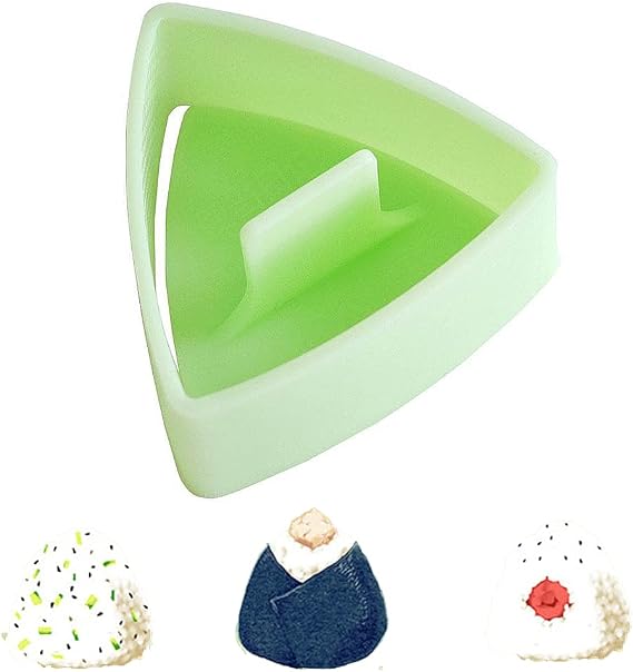 Triangle Sushi Mold, Plastic Triangle Mold Case DIY Tools Rice Ball Bento Presses (Green)