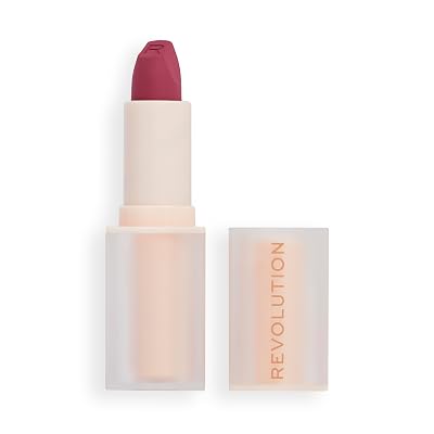 Revolution Beauty London, Lip Allure Soft Satin Lipstick, Highly Pigmented & Smudge Proof, Long-Lasting Creamy Satin Finish, Contains Vitamin E, Berry Boss, 0.11 oz