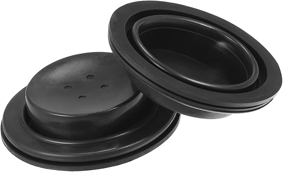 2 Pcs Car Headlight Housing Dust Seal Cap 65mm Universal Black