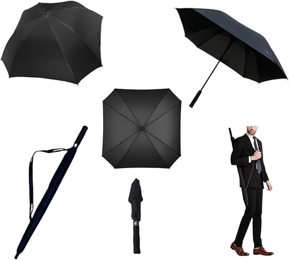 Zeus&co. Fiber Umbrella Extra Resistant to Square Wind