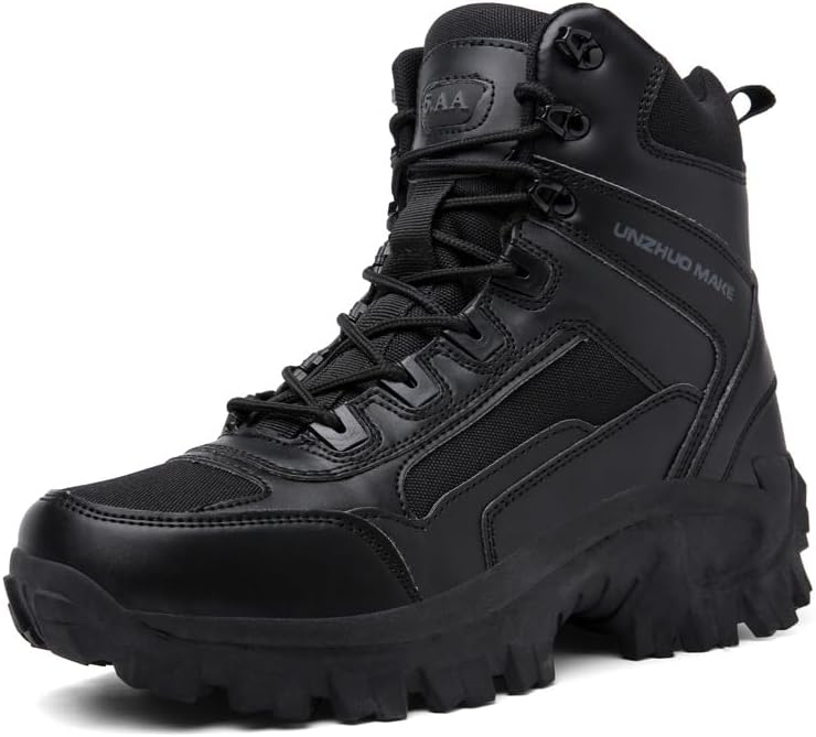 Men's Waterproof Work Boots Lightweight Non-Slip Hiking Tactical Boots