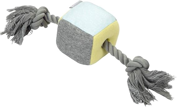 Beeztees Puppy Plush Cube & Rope Toy 35x8x8cm