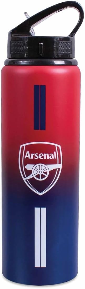 Arsenal F.C. Team Merchandise 750ml Aluminium Fade Bottle, White, One Size
