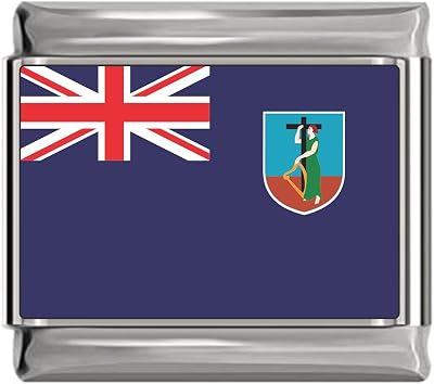 NewCharms Montserrat Flag Italian Charm