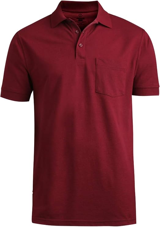 Edwards Blended Pique Short Sleeve Polo with Pocket