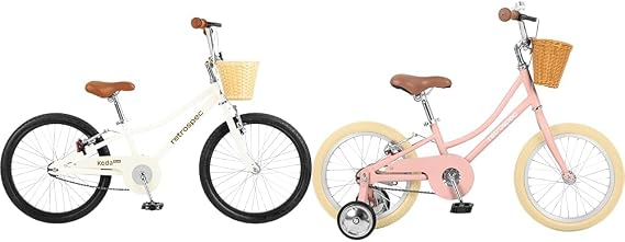 Retrospec 20" Koda Plus Kids Bike for 6-8 Year-olds with Training Wheels & 16" Beaumont Mini Bike for 4-6 Year-olds with Basket