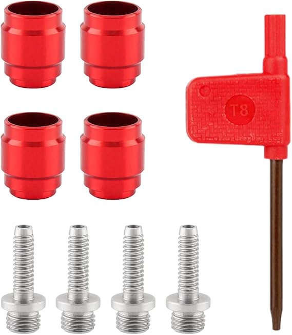 4 Sets Bike Oil Olive Insert Kit for Avid SRAM – Hydraulic Disc Brake Hose Fitting Tool with T8 Spanner, Stealth-A-Majig Quick Install for Bicycle