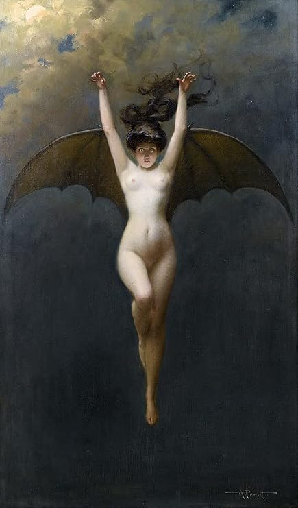ArtDirect The Bat-Woman (Circa 1890) 6x10 UnFramed Museum Art Print Poster Ready for Framing by Albert Joseph Penot (French, 18621930)