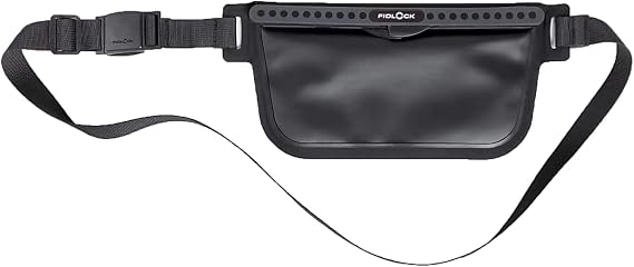 FIDLOCK Hermetic Sling Phone Dry Bag, Waterproof Pouch, Black | Dry Bag, FIDLOCK Buckle, Magnetic Self-Sealing Closure, Water/Sand/Dust Protection, Touchscreen Use, Best For Beach/Travel
