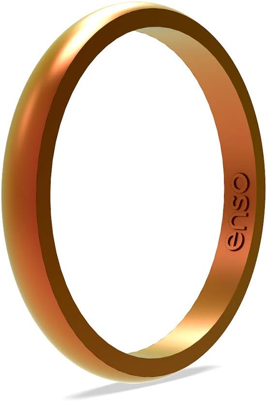 Enso Rings Halo Legend Silicone Ring - Made in The USA - an Ultra Comfortable, Breathable, and Safe Silicone Ring - Men's and Women's Silicone Wedding Ring