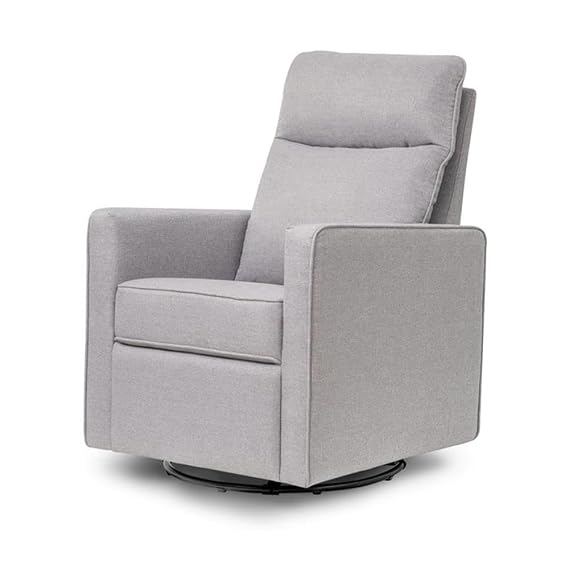 DaVinci Gabby Glider Recliner Nursery Chair w/ 360 Swivel - Misty Grey