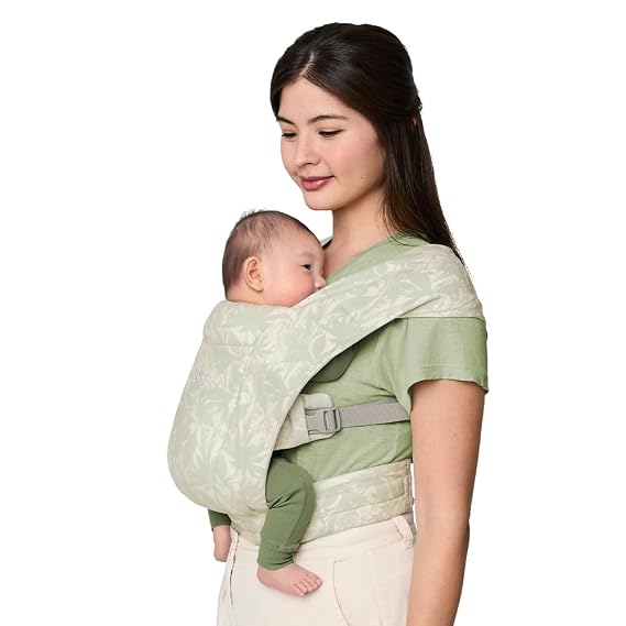 Ergobaby Embrace Newborn Baby Carrier for Infants 0-12 Months | Ergonomic 2-Position Infant Carrier with Head and Neck Support, Hip-Healthy Positioning, Fits 7-25 lbs, Sage Meadows