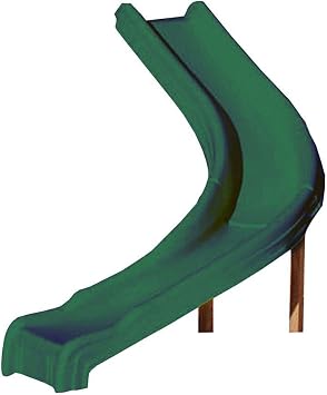 Swing-N-Slide NE 4678-1TB Side Winder Curved Plastic Swing Set Slide for 4' Deck Heights, Green
