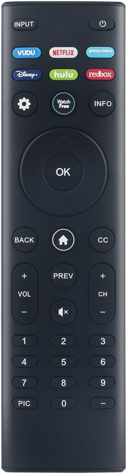 PERFASCIN XRT140L Replacement Remote Control fit for Vizio TV with Vudu Netflix Prime Video Hulu Redbox Button Key D32F4-J01 D24F4-J01 D40F-J09 D43F-J04 D24F-J09 D24H-J09 D32F-J04 D32H-J09