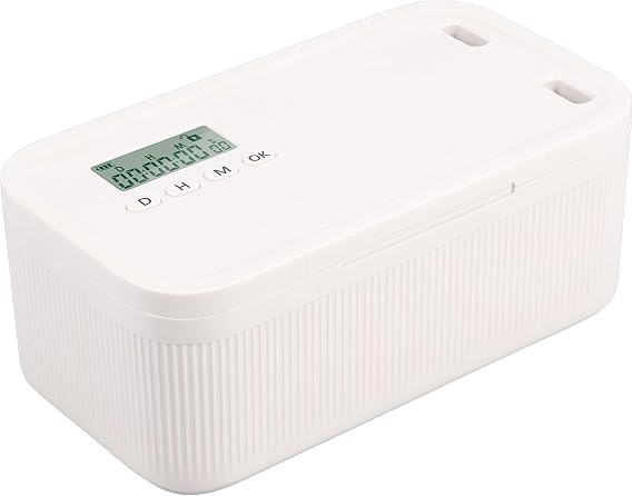 Timed Lockable Storage Box Small Safe Timed Medicine Storage Box Phone Lock Case Fridge Snack Locking Container Unplug from Phones,Video Games,Social Media,Snacks&Cravings(Beige)