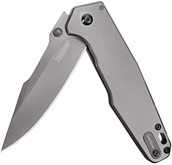Kershaw Ferrite Assisted Opening Flipper Knife (3.25" Gray Ti) 1557TI