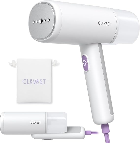 CLEVAST Steamer for Clothes, Foldable, Travel Size, 30-Second Fast Heat Up