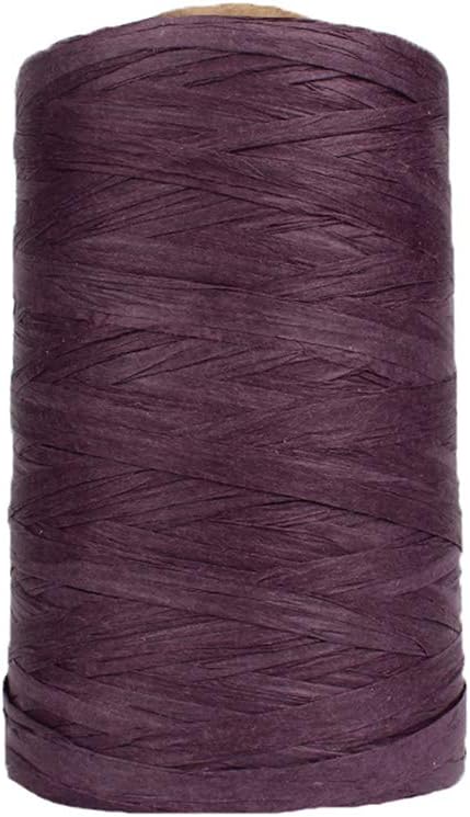 316Yard Rayon Raffia Paper Crochet Grape Color Ribbon for Knit Summer Sun Hat, Beach Bag, Craft DIY Decoration