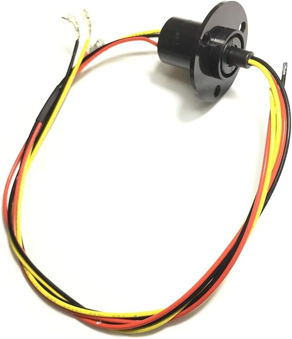 Taidacent 3 Wires 10A Electrical Slip Ring Rotary Electrical Contact 600VDC/AC 250RPM