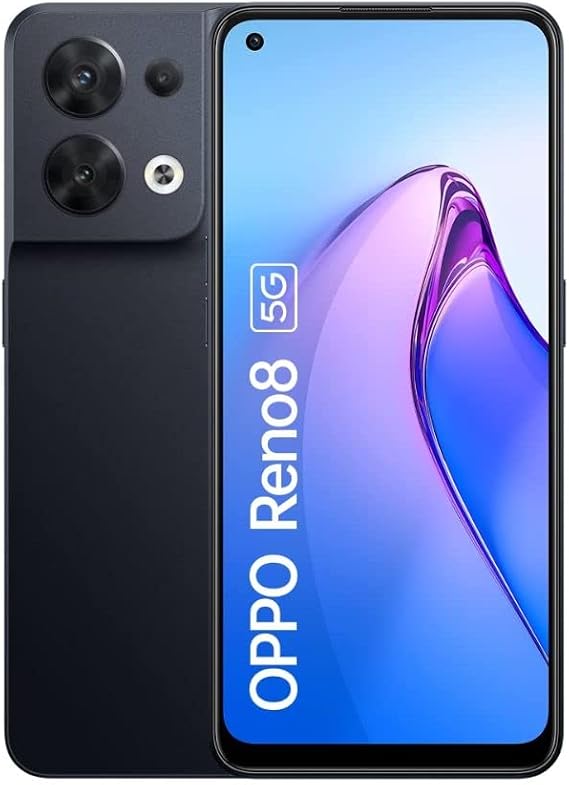 OPPO Reno8 5G Smartphone MediaTek Dimensity 1300 Octa Core 8GB RAM 256GB Storage 6.43" Android 12, ColorOS 12.1 5G Black - CPH2359-Black