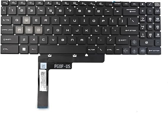 RGB Backlit Keyboard for MSI GE68HX GP68HX GP78HX MS-17S1 Laptop