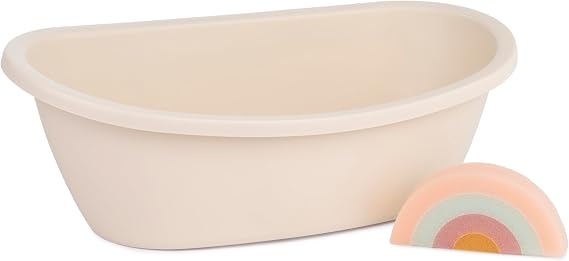 Miniland Reborn Baby Doll Accessories - Bathtub & Rainbow Sponge Set