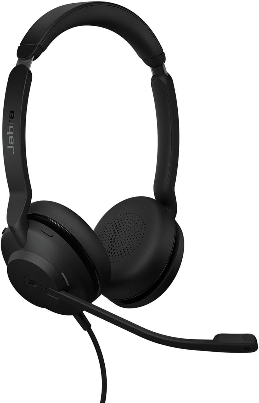Jabra Evolve2 30 SE – Kablolu stereo kulaklık, gürültü azaltma ve 2 mikrofon teknolojisi – USB-A kablosu dahil – MS Teams sertifikalı, diğer platformlarla da uyumlu – siyah