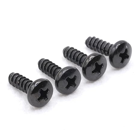 ReplacementScrews TV Stand Screws Compatible with Samsung 6003-001782 | (6003001782), M4XL12 OEM Compatible Replacement Screws, Black Plated, Metric Steel Screws, Pack of 4
