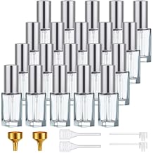 Segbeauty 20pcs 0.17oz Bulk Glass Perfume Atomizer Sprayer, Gray Empty Refillable Spray Bottle with Perfume Decanter Kit, 5ml Cologne Travel Bottle, Travel Cologne Sprayer, Portable Fragrance Bottles